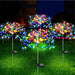 8 Mode Solar Grass Globe Fireworks Lamp For Outdoor Garden