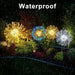 8 Mode Solar Grass Globe Fireworks Lamp For Outdoor Garden