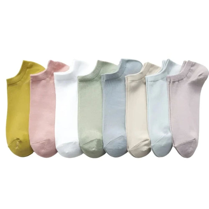 8 Pairs Of Simple Fashion Low Cut Socks Spring/summer