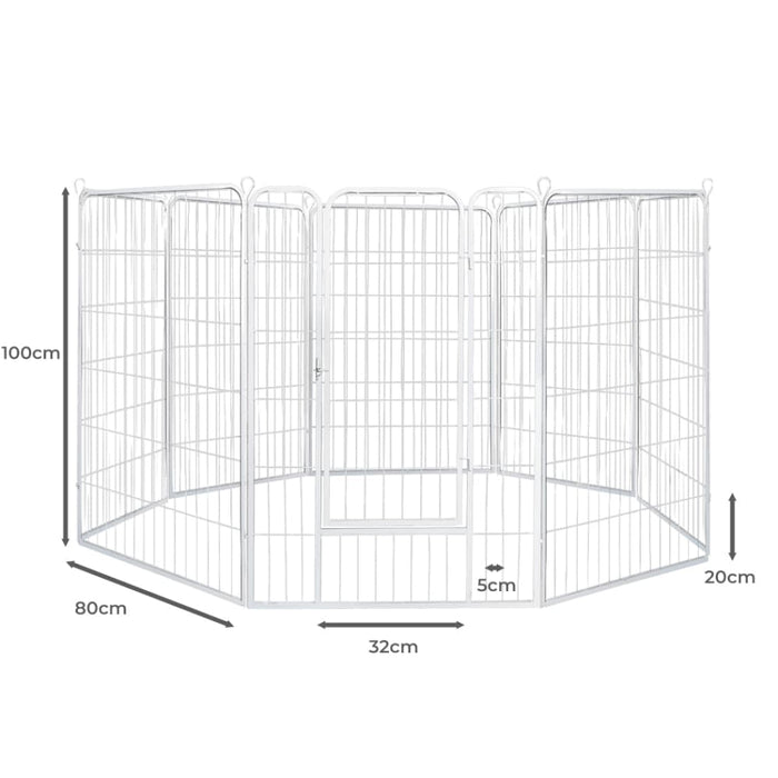 8 Panel 40’’ Pet Dog Playpen Puppy Exercise Cage