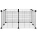 8-panel Pet Cage Black 35x35 Cm Steel Oiolxa