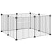 8-panel Pet Cage Black 35x35 Cm Steel Oiolxa