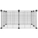 8-panel Pet Cage Black 35x35 Cm Steel Oiolxa