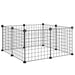 8-panel Pet Cage Black 35x35 Cm Steel Oiolxo