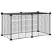 8-panel Pet Cage Black 35x35 Cm Steel Tooabpx