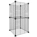 8-panel Pet Cage Black 35x35 Cm Steel Tooabta