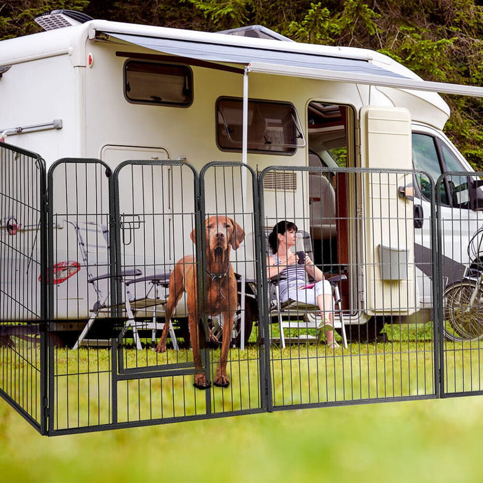 8 Panel Pet Dog Playpen Puppy Exercise Cage Enclosure Fence