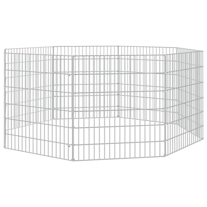 8-panel Rabbit Cage 54x60 Cm Galvanised Iron Oiopia