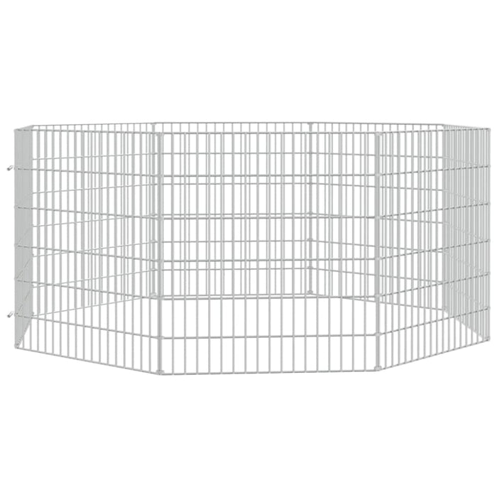 8-panel Rabbit Cage 54x60 Cm Galvanised Iron Oiopia