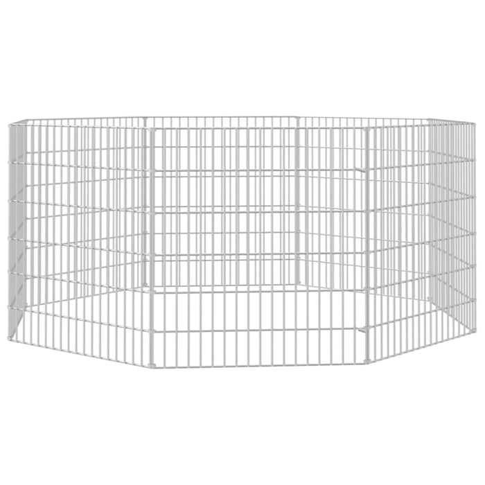 8-panel Rabbit Cage 54x60 Cm Galvanised Iron Oiopia