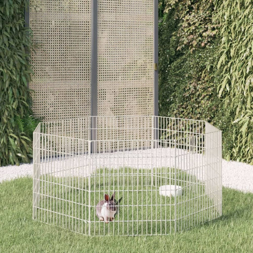 8-panel Rabbit Cage 54x60 Cm Galvanised Iron Oiopia