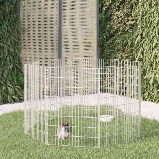 8-panel Rabbit Cage 54x80 Cm Galvanised Iron Oiopin