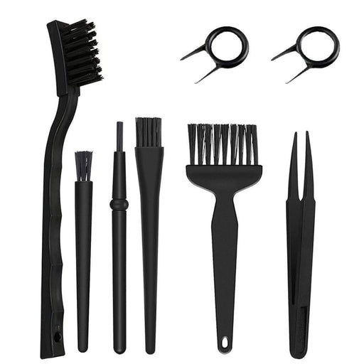 8 Piece Anti Static Computer Cleaning Brush And Tweezer Set