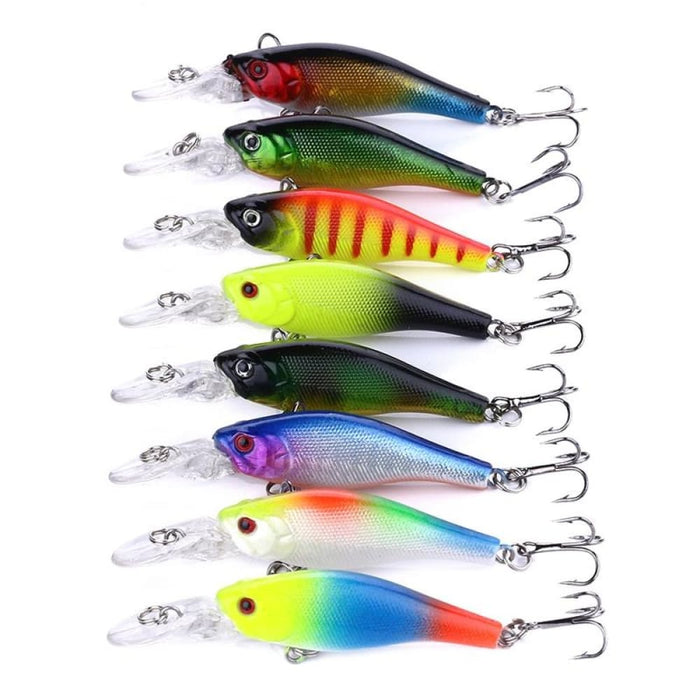 8 Piece Mino Floating Fishing Lures Set