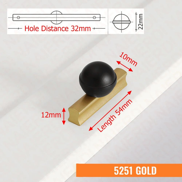 800mm Gold Aluminum Kitchen Handles