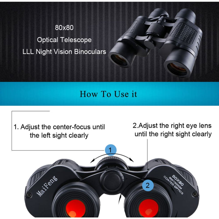 80x80 10000m High Power Hd Professional Binoculars Telescope