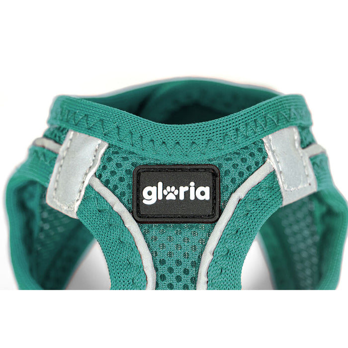 Dog Harness By Gloria Trek Star Turquoise S