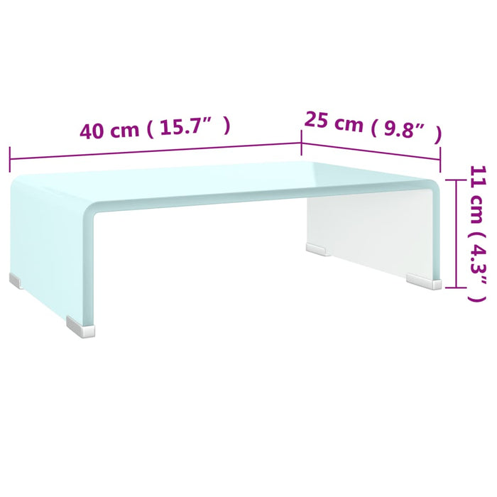 Tv Stand/Monitor Riser Glass Green 40X25X11 Cm Xaaoax