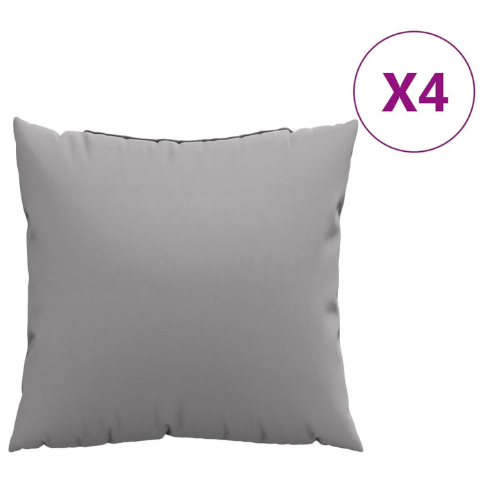 Throw Pillows 4 Pcs Grey 50X50 Cm Fabric Toattk