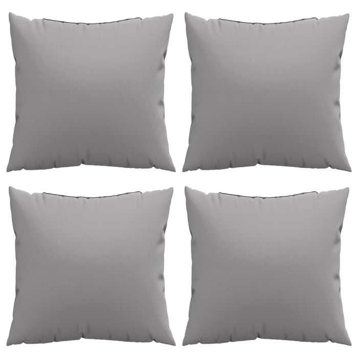 Throw Pillows 4 Pcs Grey 50X50 Cm Fabric Toattk