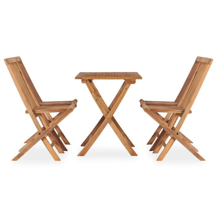 5 Piece Folding Outdoor Dining Set Solid Teak Wood Tbpkkil