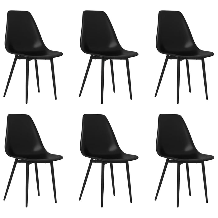 Dining Chairs 6 Pcs Black Pp Tbnxtax