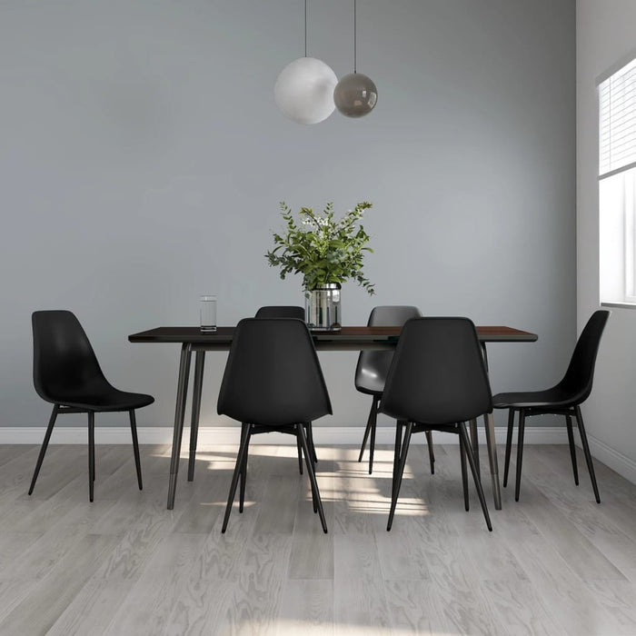 Dining Chairs 6 Pcs Black Pp Tbnxtax