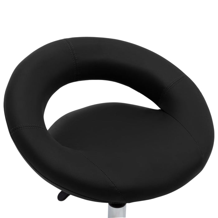 Swivel Dining Chair Black Faux Leather Tbnpntb