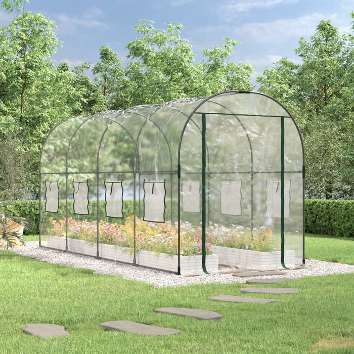 Greenhouse Transparent 160X400X190 Cm Pvc&Powder-Coated Steel Toixai