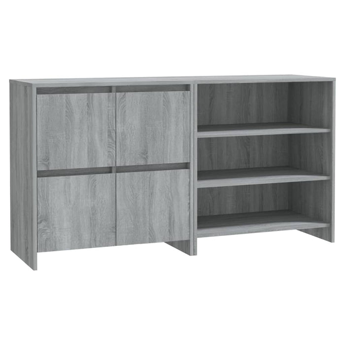 2 Piece Sideboard Grey Sonoma Engineered Wood Tbknbni