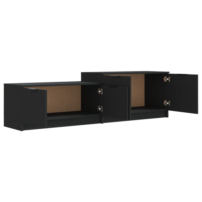 Tv Cabinet Black 158.5X36X45 Cm Engineered Wood Nooanp