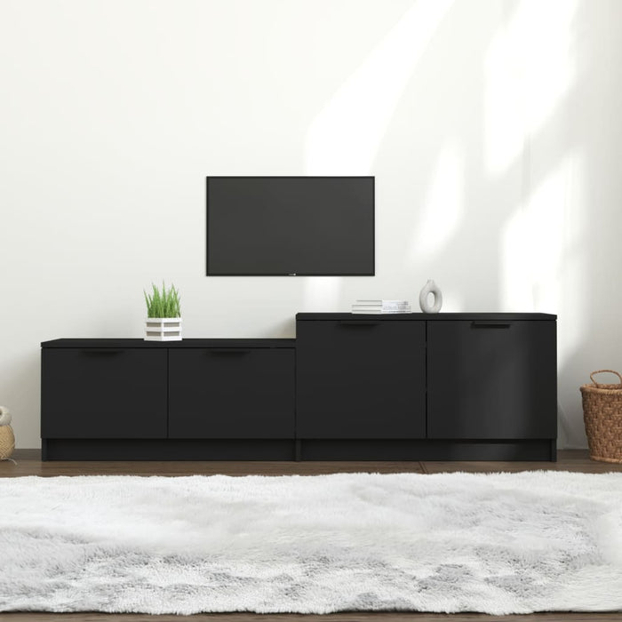 Tv Cabinet Black 158.5X36X45 Cm Engineered Wood Nooanp