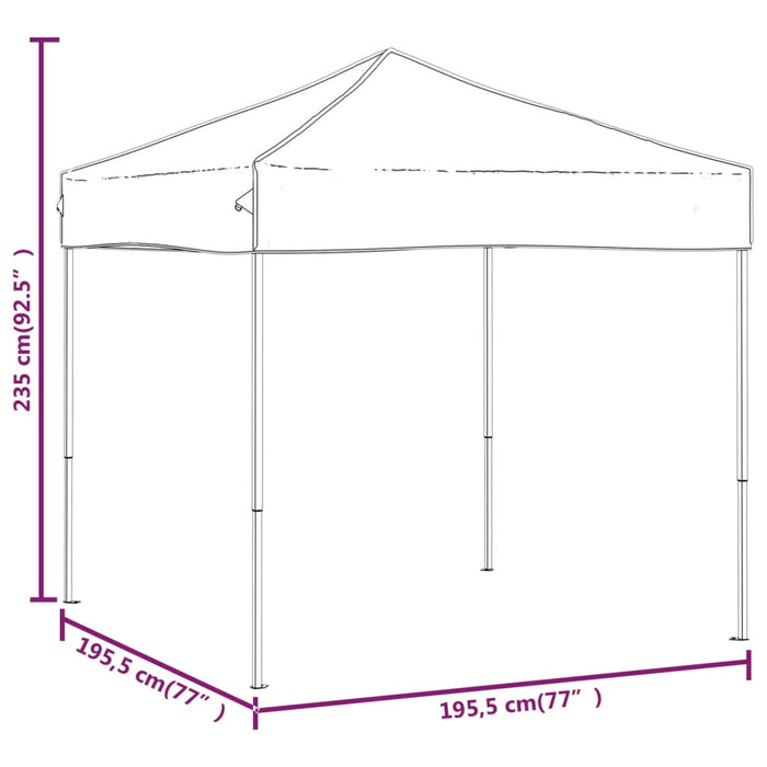 Folding Party Tent Taupe 2X2 M Ktakn