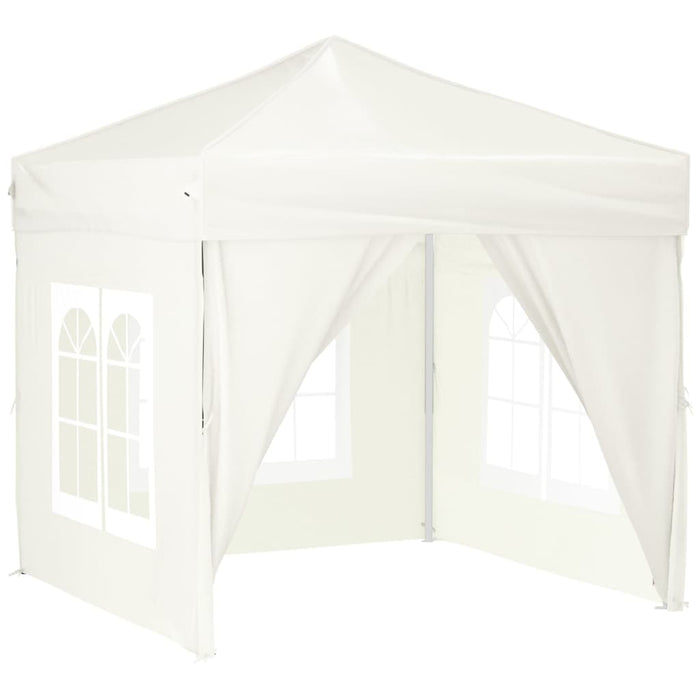 Folding Party Tent With Sidewalls Cream 2X2 M Ktpbo