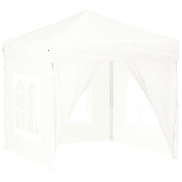 Folding Party Tent With Sidewalls White 2X2 M Ktpbt