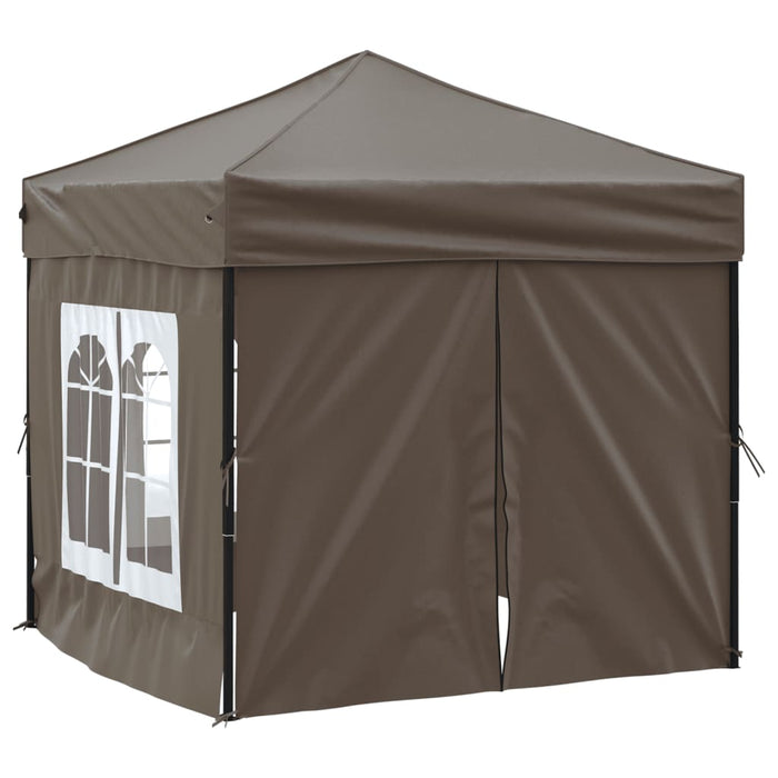 Folding Party Tent With Sidewalls Taupe 2X2 M Ktpbp