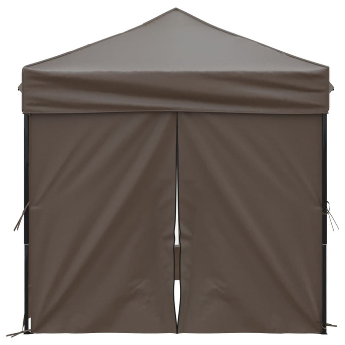 Folding Party Tent With Sidewalls Taupe 2X2 M Ktpbp