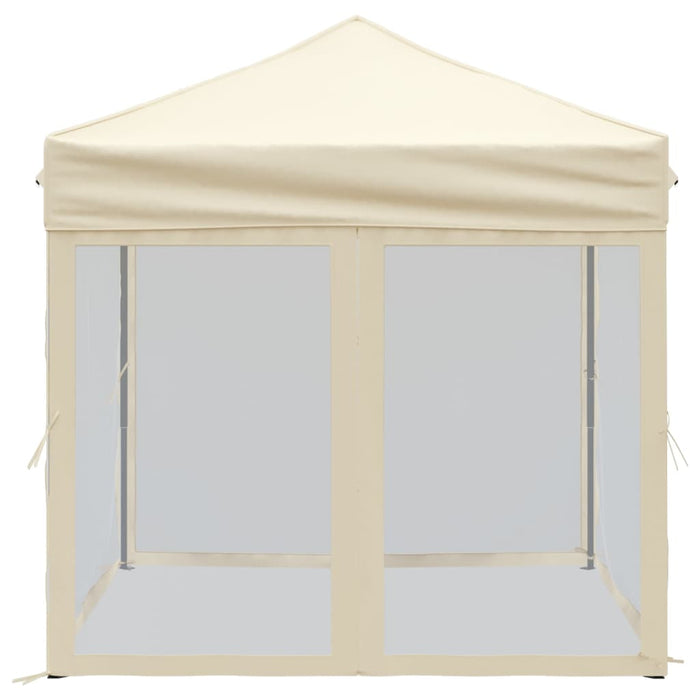 Folding Party Tent With Sidewalls Cream 2X2 M Ktpbn