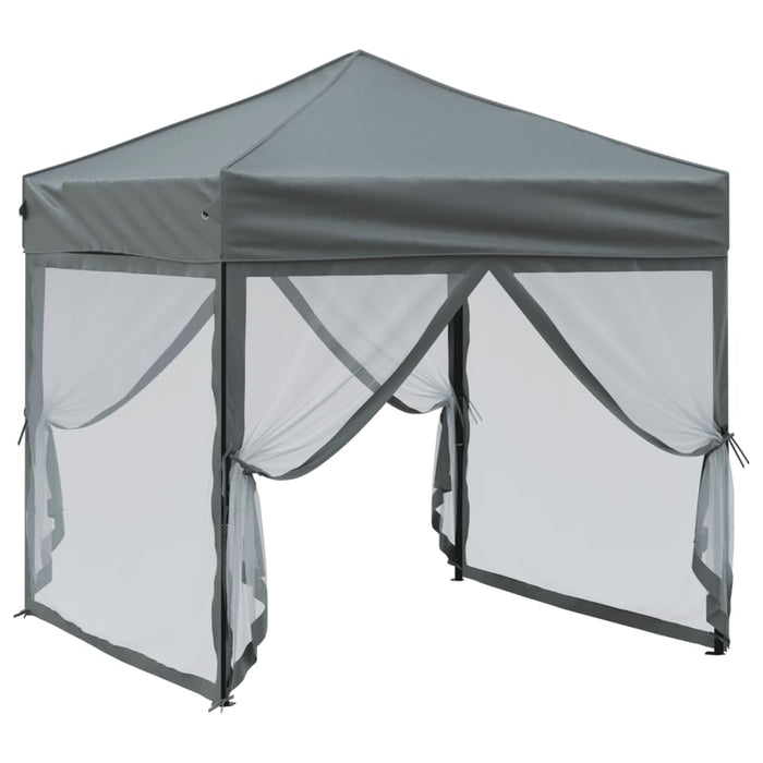 Folding Party Tent With Sidewalls Anthracite 2X2 M Ktpbk