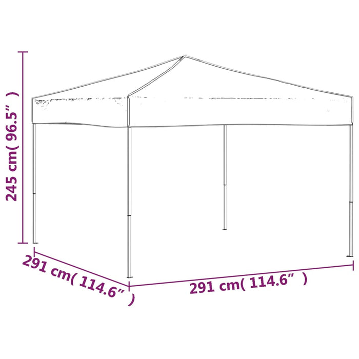 Folding Party Tent Cream 3X3 M Ktpop