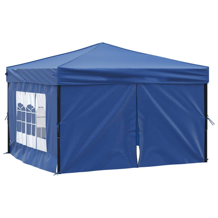 Folding Party Tent With Sidewalls Blue 3X3 M Ktpxo