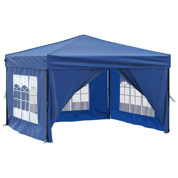 Folding Party Tent With Sidewalls Blue 3X3 M Ktpxo