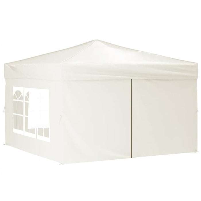 Folding Party Tent With Sidewalls Cream 3X3 M Ktpxx