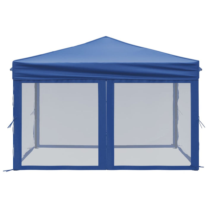 Folding Party Tent With Sidewalls Blue 3X3 M Ktpxn