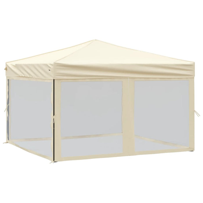 Folding Party Tent With Sidewalls Cream 3X3 M Ktpxk