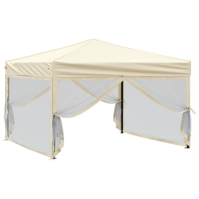 Folding Party Tent With Sidewalls Cream 3X3 M Ktpxk