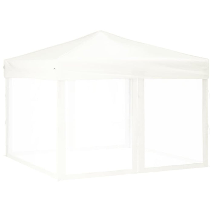 Folding Party Tent With Sidewalls White 3X3 M Ktpto