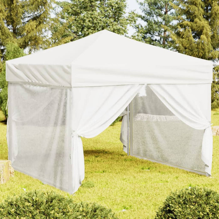 Folding Party Tent With Sidewalls White 3X3 M Ktpto