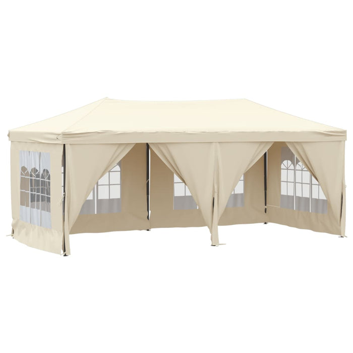 Folding Party Tent With Sidewalls Cream 3X6 M Ktpat