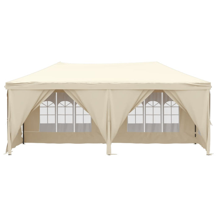 Folding Party Tent With Sidewalls Cream 3X6 M Ktpat